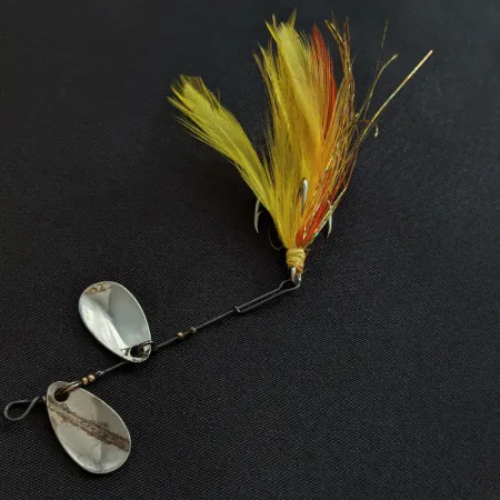 Vintage Hildebrandt Spinners Hildebrandt  Tandem Spinner 1, 1/16oz nickel spinning lure #20591