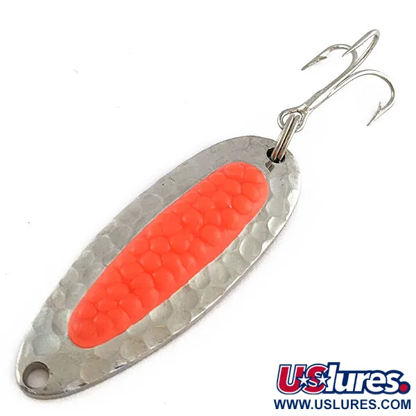 Vintage Blue Fox Pixee, 1/4oz nickel/red fishing spoon #20607