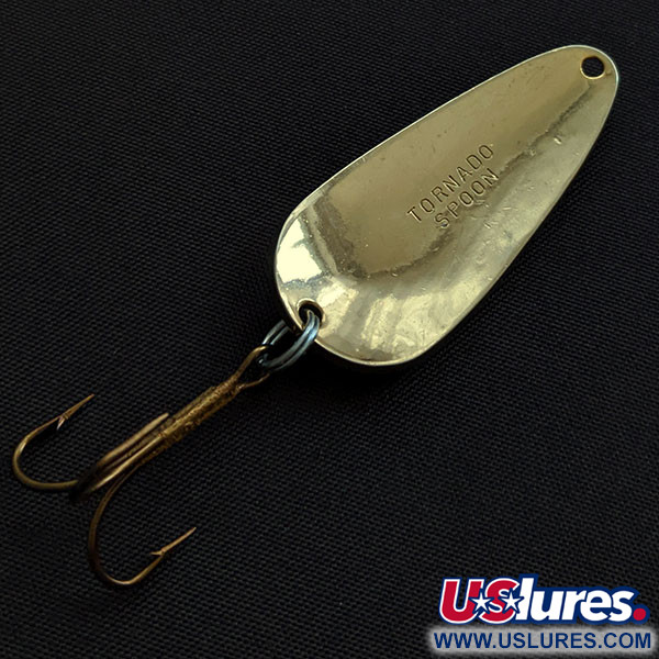 Vintage   Acme  Tornado Spoon, 1/4oz gold fishing spoon #20616