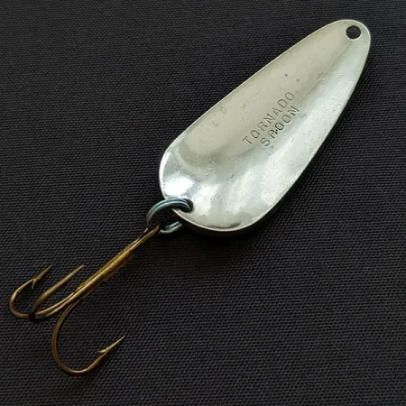 Vintage Acme Tornado Spoon, 1/4oz nickel fishing spoon #20617