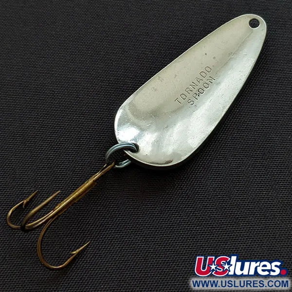 Vintage Acme Tornado Spoon, 1/4oz nickel fishing spoon #20617