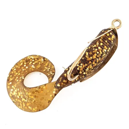 Vintage Big Fish Tackle Bait-Cradle, 1/4oz gold fishing spoon #20624