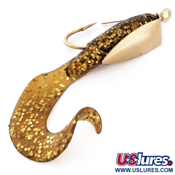 Vintage   Big Fish Tackle Bait-Cradle, 1/4oz gold fishing spoon #20624