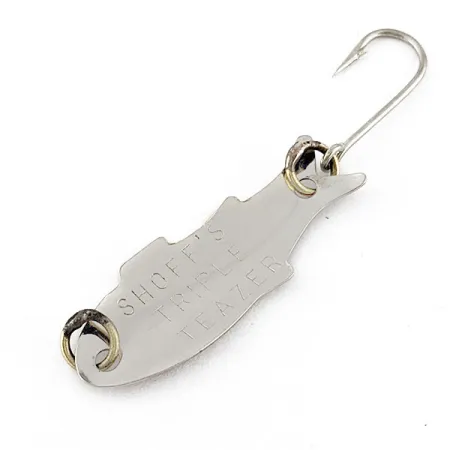 Vintage Shoff's Triple Teazer, 1/32oz nickel fishing spoon #20628