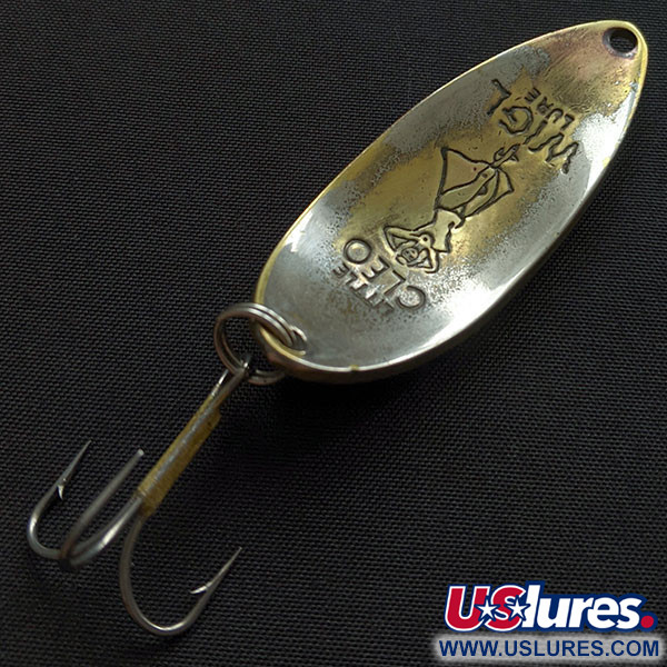 Vintage Seneca Little Cleo (Hula Girl), 2/3oz brass fishing spoon #20636