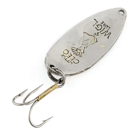 Vintage Seneca Little Cleo (Hula Girl), 2/3oz nickel/green fishing spoon #20638