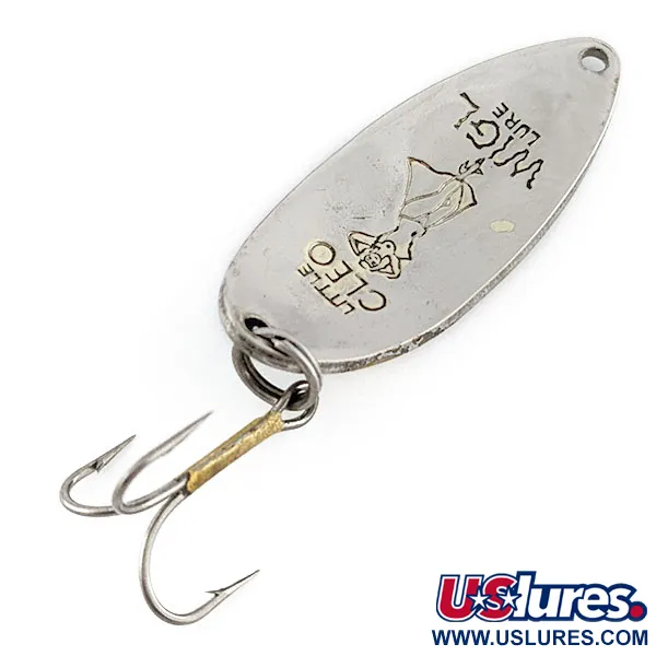 Vintage  Seneca Little Cleo (Hula Girl), 2/3oz nickel/green fishing spoon #20638