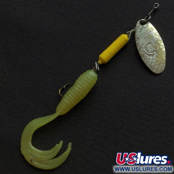 Vintage  Yakima Bait Worden’s Original Rooster Tail, 1/8oz silver spinning lure #20643