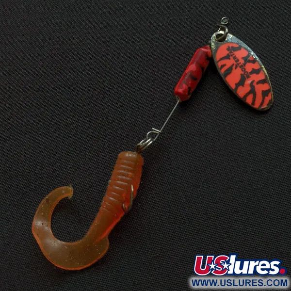 Vintage  Yakima Bait Worden’s Original Rooster Tail, 1/8oz brass/red spinning lure #20645