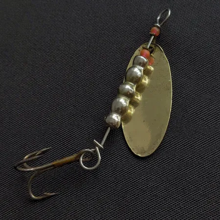 Vintage Renosky Lures Swiss Swing, 1/8oz gold spinning lure #20646