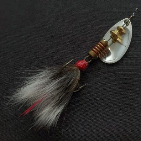 Vintage Mepps Aglia 3 dressed, 1/4oz silver spinning lure #20648