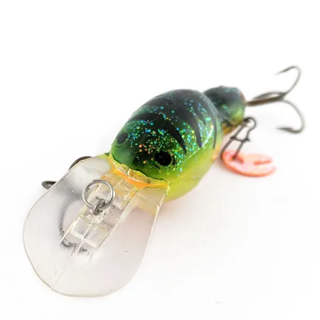 Vintage Renosky Lures Guido's Double Image, 1/3oz green tiger fishing lure #21084