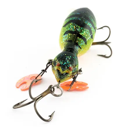 Vintage Renosky Lures Guido's Double Image, 1/3oz green tiger fishing lure #21084
