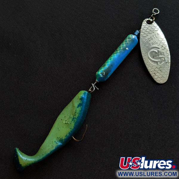 Wordens Rooster Tail Spinner Lure 1/8 Oz Metallic Silver Blue Pirate  208-MSBP