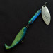 Vintage  Yakima Bait Worden’s Original Rooster Tail, 1/2oz silver/blue spinning lure #20650