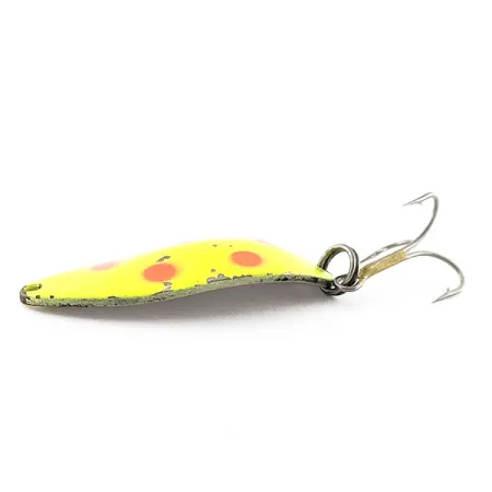 Vintage Seneca Little Cleo (Hula Girl), 2/3oz nickel/yellow/red fishing spoon #20654