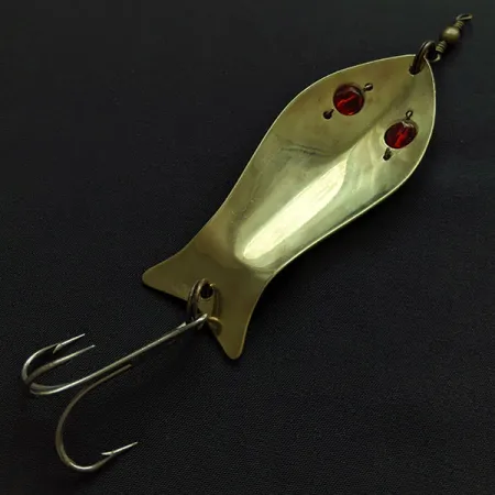 Vintage Hay Tails, 1oz brass/red fishing spoon #20663