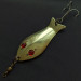 Vintage   Hay Tails, 1oz brass/red fishing spoon #20663