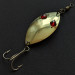 Vintage   Hofschneider Red Eye Wiggler, 1oz brass/red eyes fishing spoon #20666