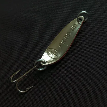 Vintage Acme Fiord Spoon Jr  Lightning (1950s), 1/8oz nickel/red/white fishing spoon #20668