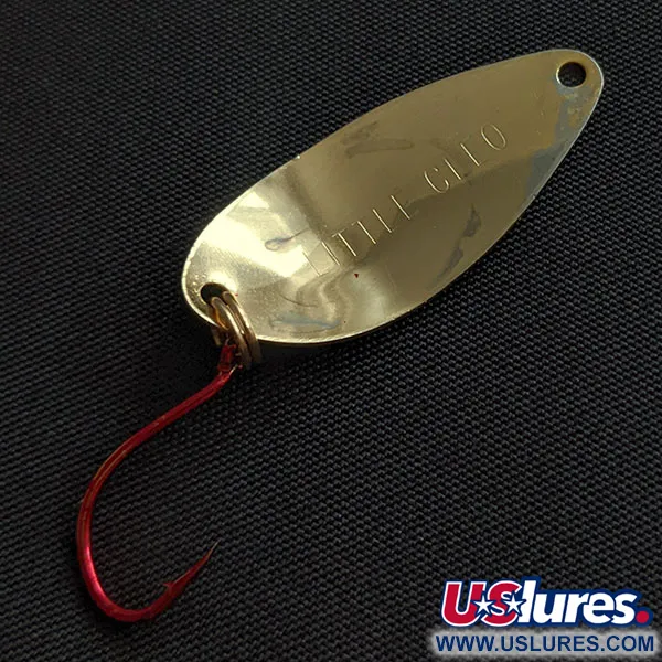 Vintage Acme Little Cleo, 1/16oz gold fishing spoon #20673