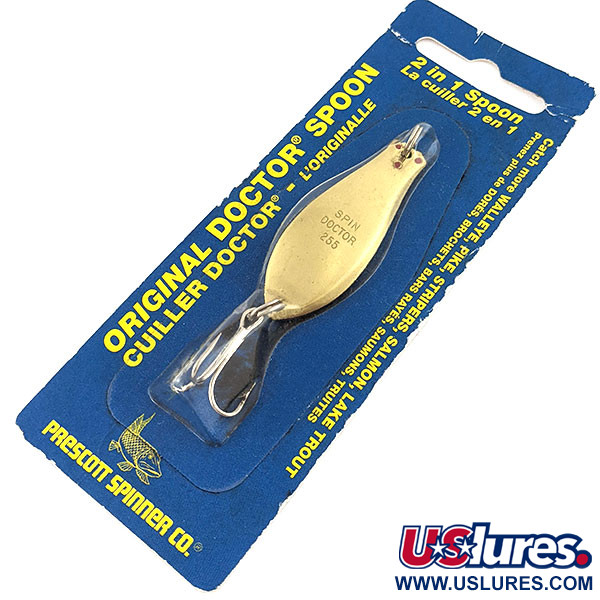  Prescott Spinner Little Doctor 255, 1/4oz gold fishing spoon #20687
