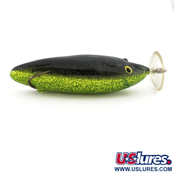 Vintage  Mann's Bait  Vintage Mann’s Spitting Shad Weedless ​ Frog  , 1/4oz green glitter fishing #20689