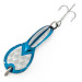 Vintage   Glen Evans Loco 2, 1/4oz nickel/blue fishing spoon #20700