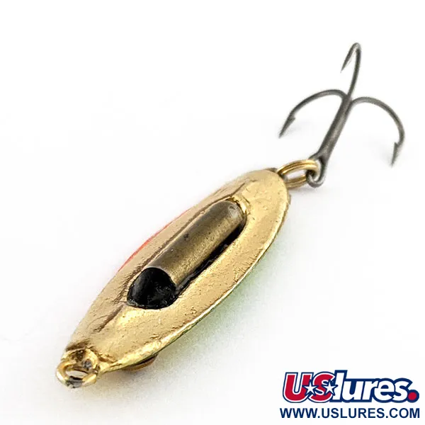 Vintage Northland tackle Buck-shot rattle spoon, 2/5oz Golden Perch fishing spoon #20712