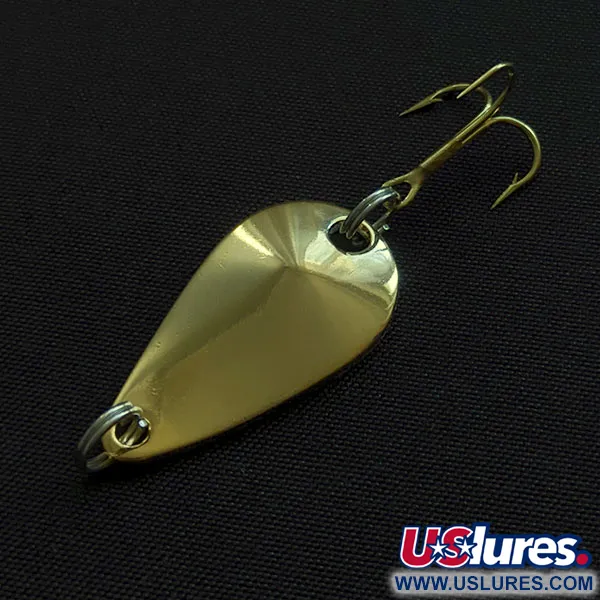 Vintage Acme K.O. Wobbler, 1/8oz gold fishing spoon #20719