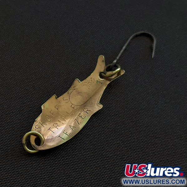Vintage   Shoff's Triple Teazer, 1/32oz copper fishing spoon #20720