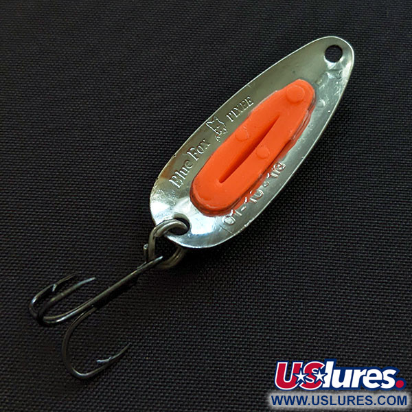 Vintage   Blue Fox Pixee, 1/8oz nickel/red fishing spoon #20723
