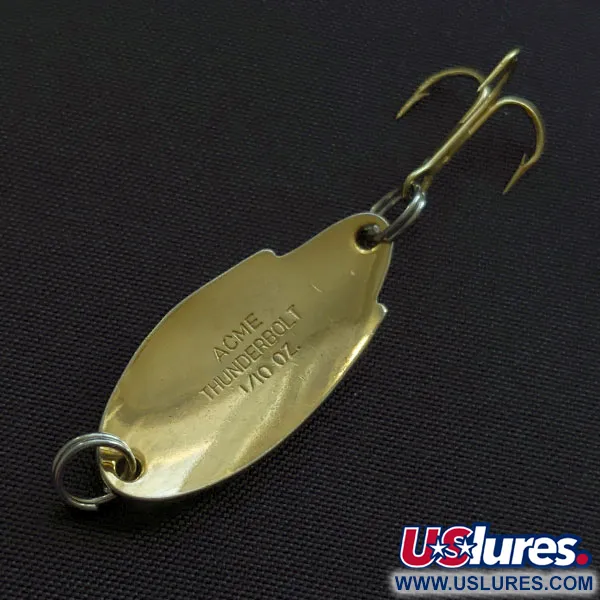 Vintage Acme Thunderbolt, 1/8oz gold fishing spoon #20725