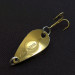 Vintage  Acme K.O. Wobbler, 1/8oz black/white/gold fishing spoon #20726
