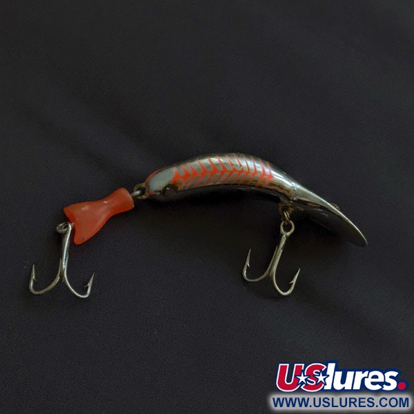 Vintage   Heddon Jointed Tadpolly series #9015, 2/5oz Bloody Mary  fishing lure #20729