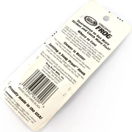 Snag Proof Original Frog, 1/3oz Green fishing lure #20731