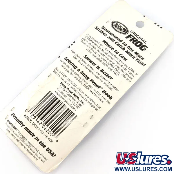   Snag Proof Original Frog, 1/3oz Green fishing #20731