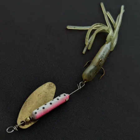 Vintage Yakima Bait Worden’s Original Rooster Tail, 2/5oz brass spinning lure #20737