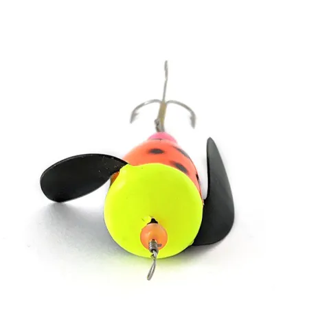 Vintage Yakima Bait Spin-N-Glo, 3/16oz Black Wings - Flame  spinning lure #20741