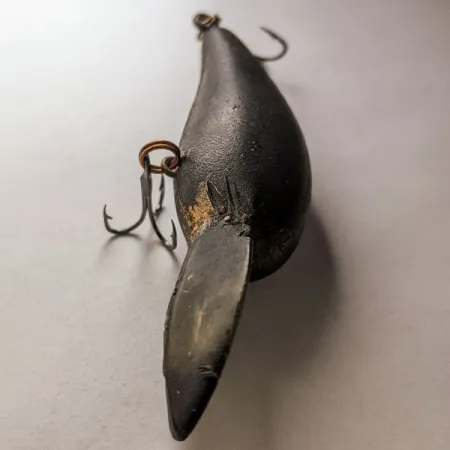 Vintage Bomber model 6A, 2/5oz black fishing lure #20757