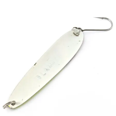 Vintage Slammer UV, 2/5oz ed/white/yellow UV fishing spoon #20758