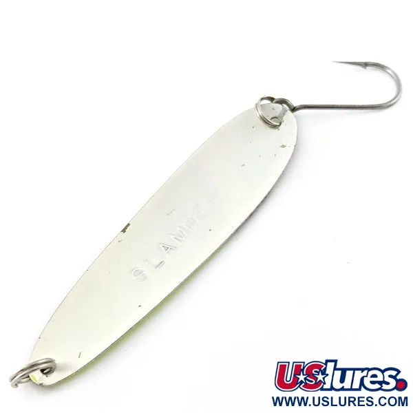 Vintage Slammer UV, 2/5oz ed/white/yellow UV fishing spoon #20758
