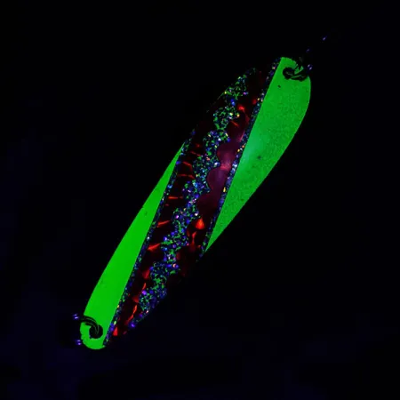 Vintage Slammer UV, 2/5oz ed/white/yellow UV fishing spoon #20758