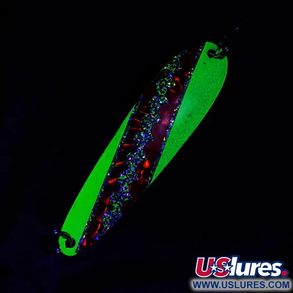Vintage Slammer UV, 2/5oz ed/white/yellow UV fishing spoon #20758