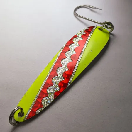 Vintage Slammer UV, 2/5oz ed/white/yellow UV fishing spoon #20758