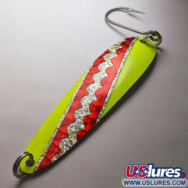 Vintage Slammer UV, 2/5oz ed/white/yellow UV fishing spoon #20758