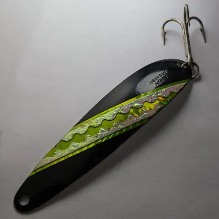 Vintage Other Avery Assassin Trolling Spoon, 2/5oz white/black/sticker glows in the dark fishing spoon #20759