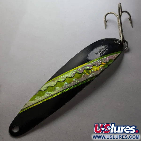 Vintage  Other Avery Assassin Trolling Spoon, 2/5oz white/black/sticker glows in the dark fishing spoon #20759