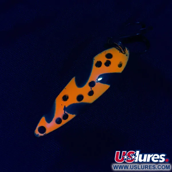 Vintage Acme Fiord Spoon UV, 1/4oz nickel/red UV fishing spoon #20760