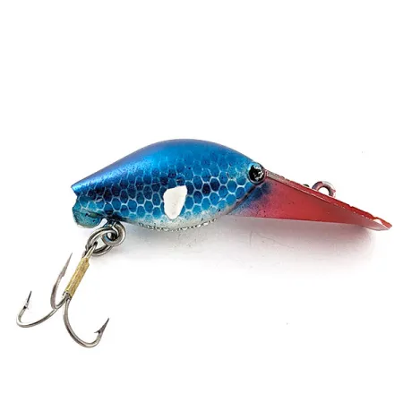 Vintage Luhr Jensen Hot Shot 35 No Rattle, 1/4oz Silver Blue Pirate fishing lure #20762
